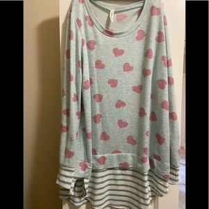 Coco Kelly blue heart top